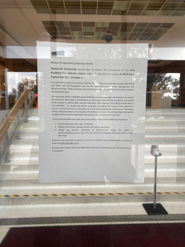 Asbestos notice