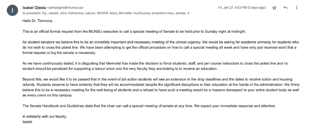 email from isabel to timmons