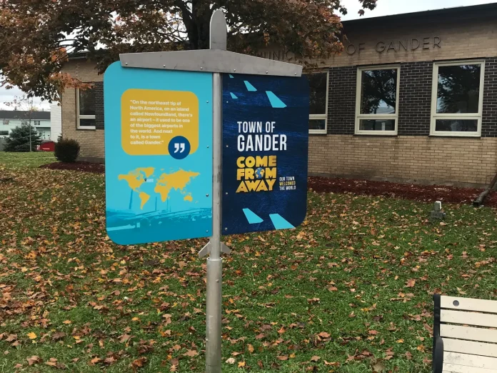 Interpretive Sign at Gander Town Hall (NL Tourism Website)